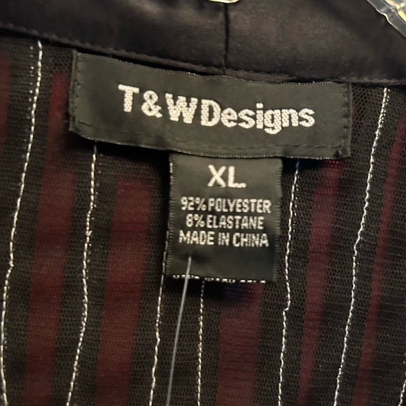 T&W Designs Black & White Blazer Size XL 🆕 - Picture 4 of 6